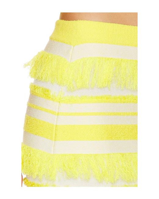Jonathan Simkhai Yellow Lula Knit Midi Skirt