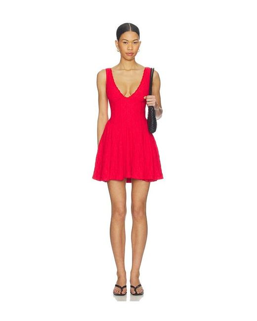 Free People Red Can'T Help It Mini Dress
