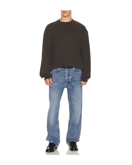 Agolde Black Long Sleeve Asha Tee for men