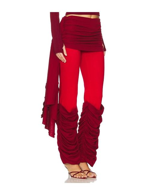 Kim Shui Red Pants With Leg Warmer