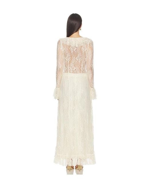 Hemant & Nandita White Ruffled Front Open Cape