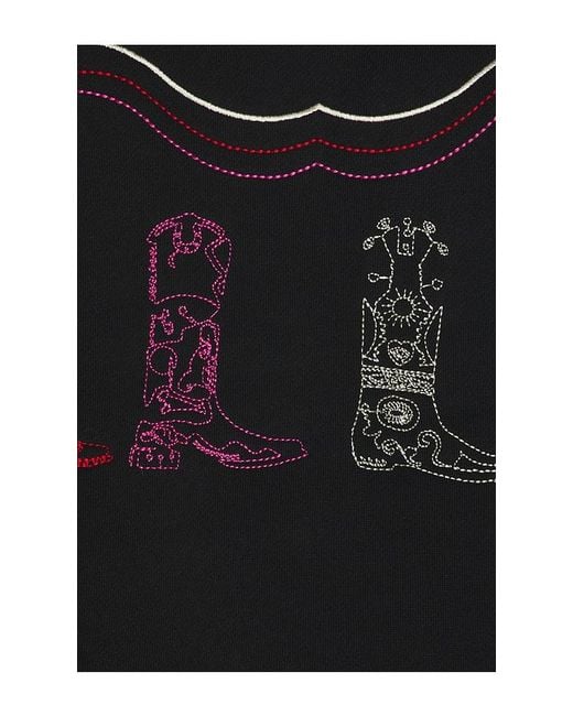 Never Fully Dressed Black Cowboy Boot Sweatshirt