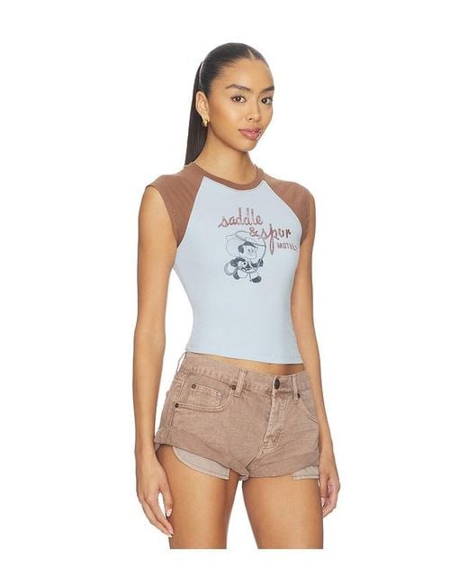 Daydreamer Blue Saddle & Spur Motel Raglan Tank Top