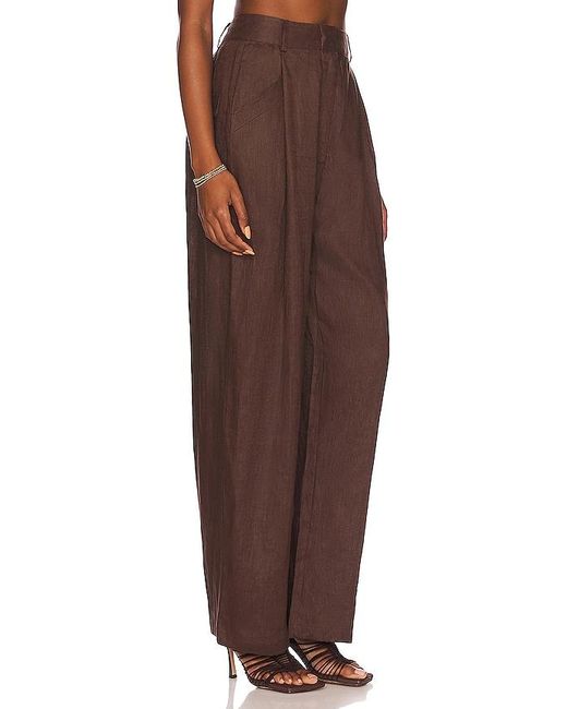 AEXAE Brown Linen Trouser