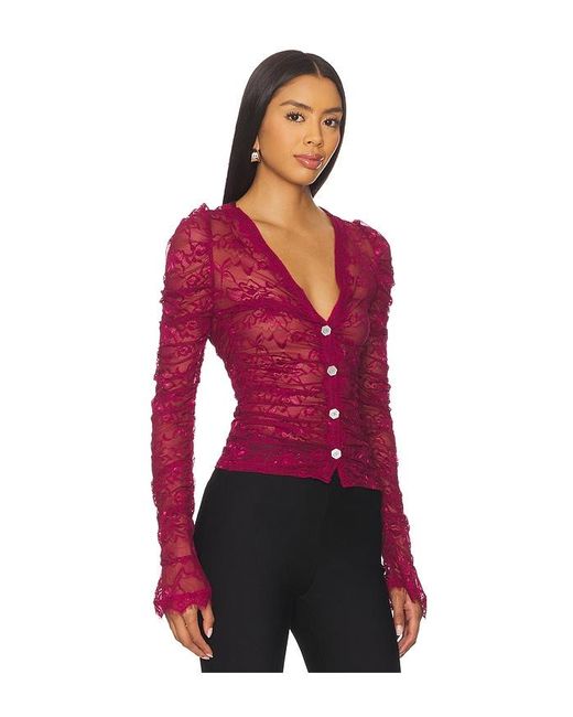 OW Collection Red Audrey Top