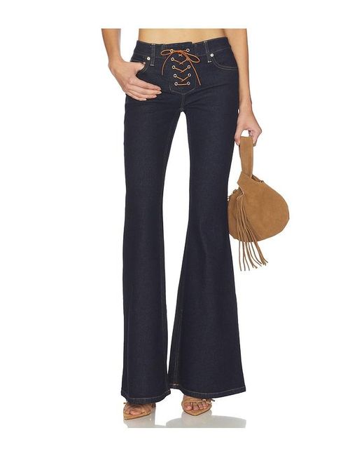 Alice + Olivia Blue Delilah Flare Jean