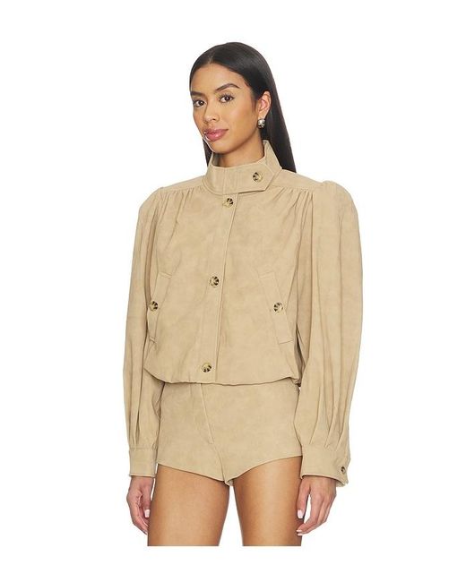 Bardot Natural Leon Faux Leather Jacket