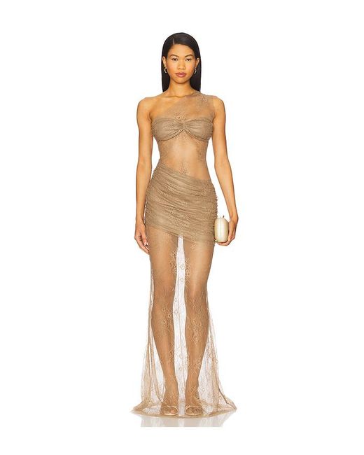 Bananhot Natural Sabrina Send Lace Maxi Dress