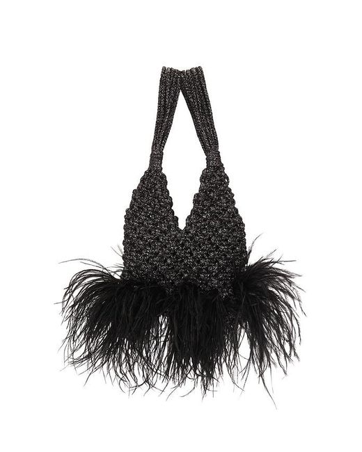 GIUSEPPE DI MORABITO Black Feather Bag