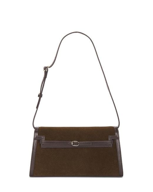 VERAFIED Brown Suede Shoulder Bag