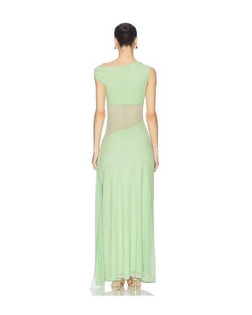 Runaway the Label Green Naelle One Shoulder Maxi Dress