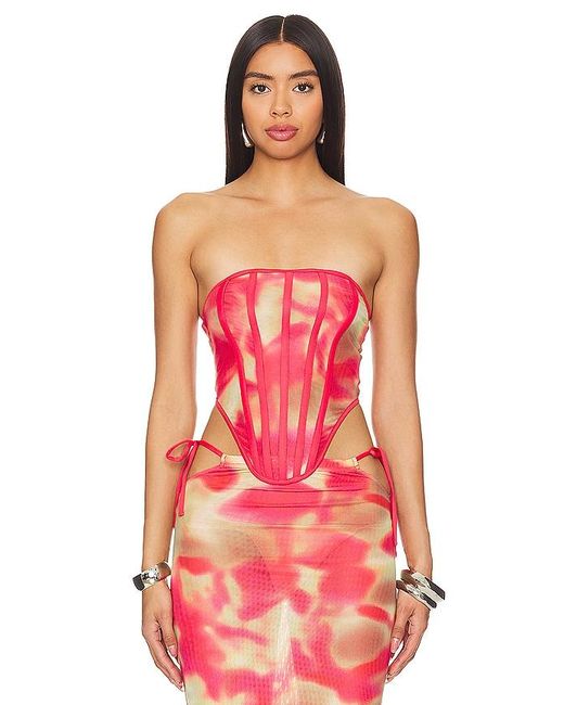 BY.DYLN Red Khloe Corset