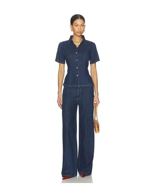 DL1961 Blue Joice Aura Denim Shirt