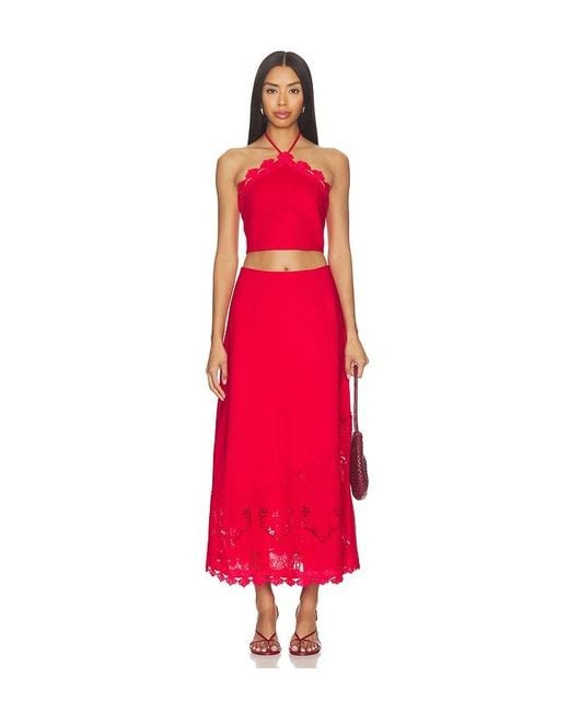 Elliatt Red Giovanna Halter Neck Top