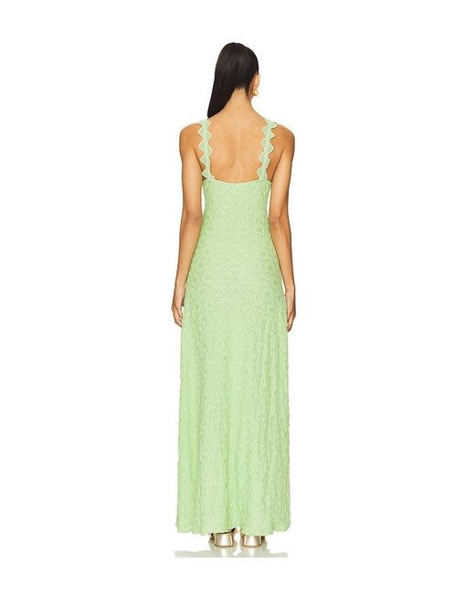 Waimari Green Maea Maxi Dress