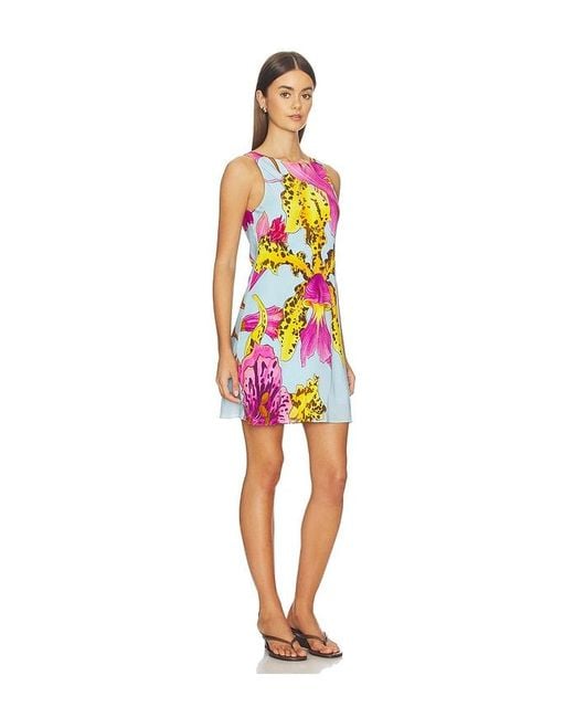 Muma World Red Amazonian Orchid Electra Mini Dress