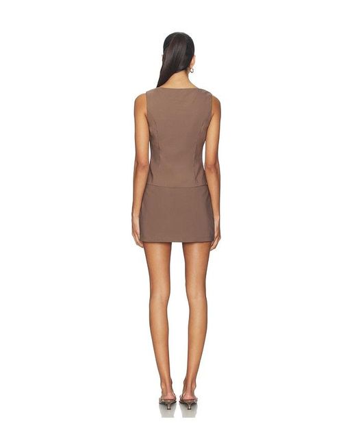 ALL THE WAYS Natural Breeta Mini Skirt Set