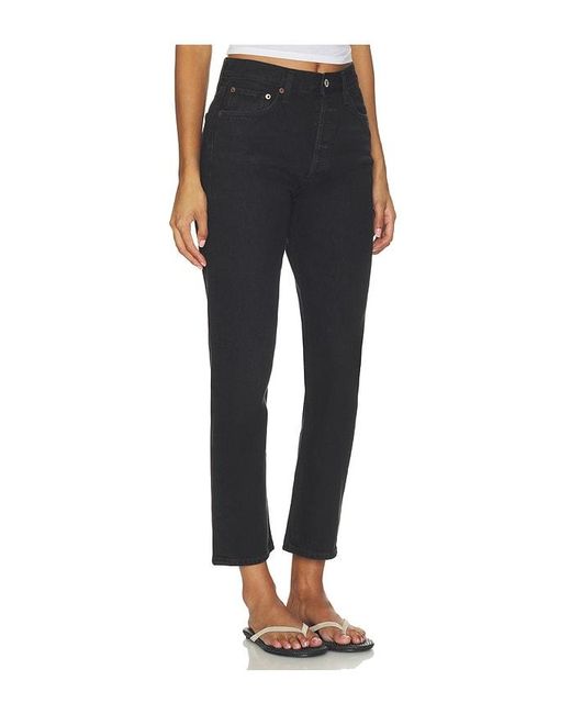 Agolde Black Riley Crop