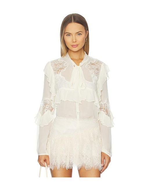 LoveShackFancy White Oberteil Farah