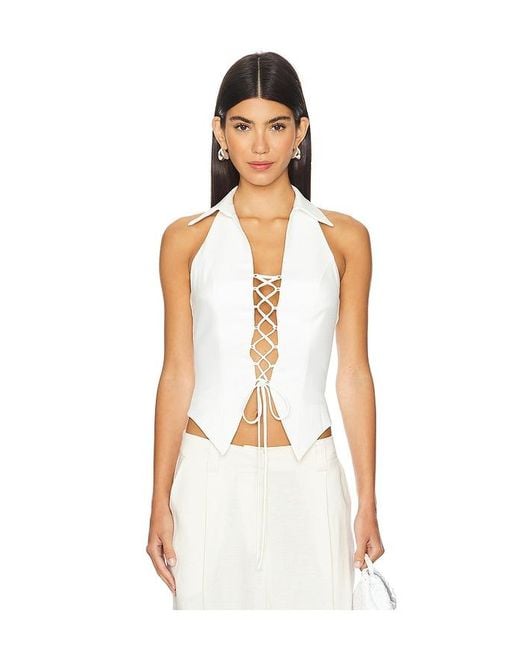 ALL THE WAYS White Imogen Vest