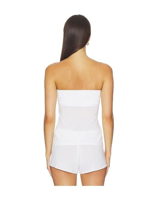 Frankie's Bikinis White Margot Knit Tube Top