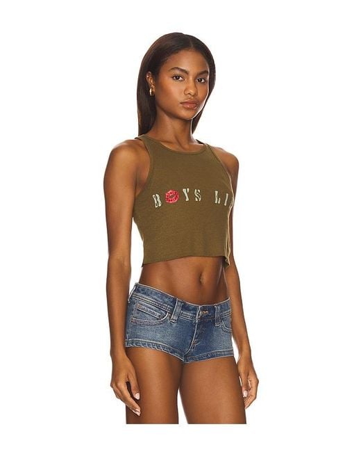 Boys Lie Brown Tank-Top Cadet