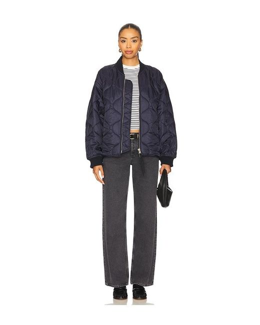 Agolde Blue Isla Quilted Jacket