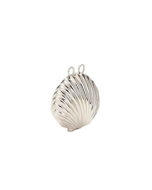 petit moments White Shell Chain Clutch