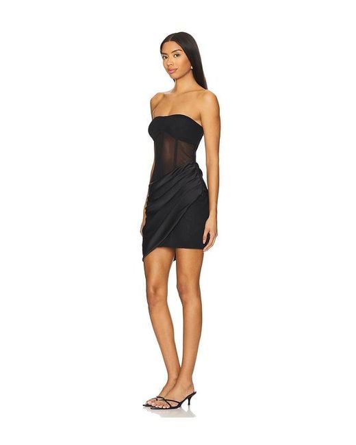 misha black dress Misha Embellished Bust Midi Dress Black