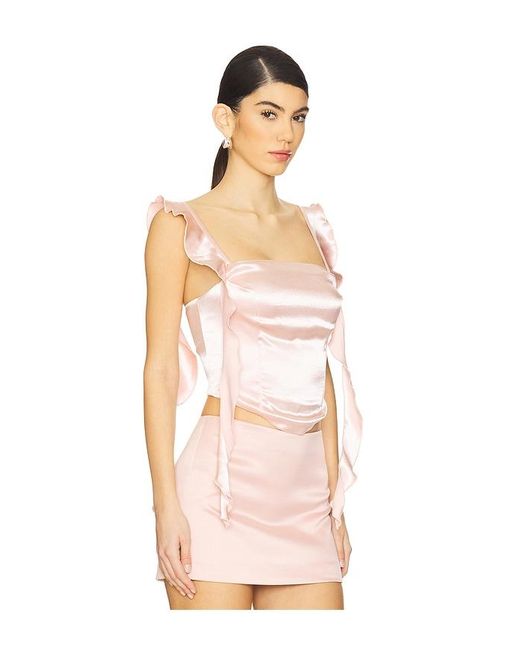 MORE TO COME Olivia Corset Top Pink