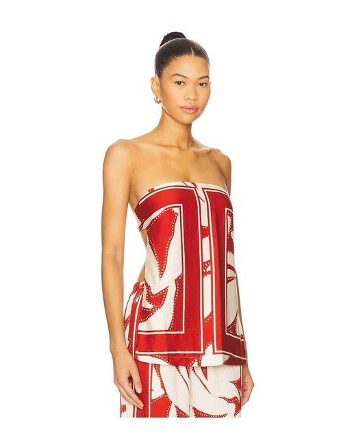 Seven Wonders Red Arlette Strapless Top