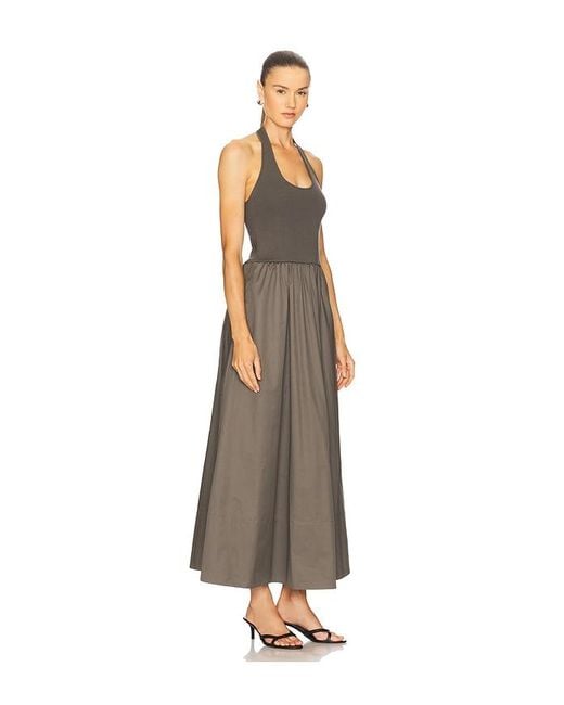 St. Agni Natural Halter Gathered Dress