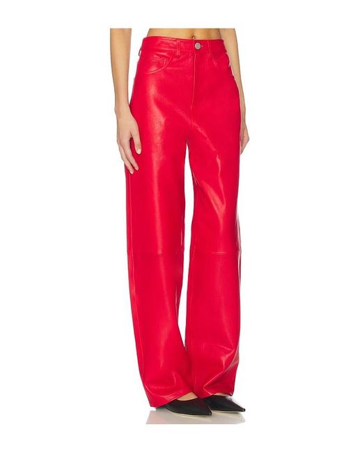 Rohe Red Baggy Leather Trouser
