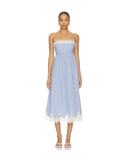 Cami NYC Blue Kacey Strapless Dress
