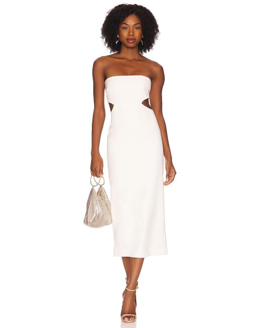Bardot Synthetic Valerie Strapless Dress in White | Lyst