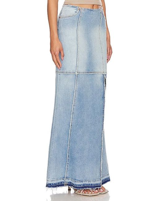 Column maxi skirt Re/done de color Blue