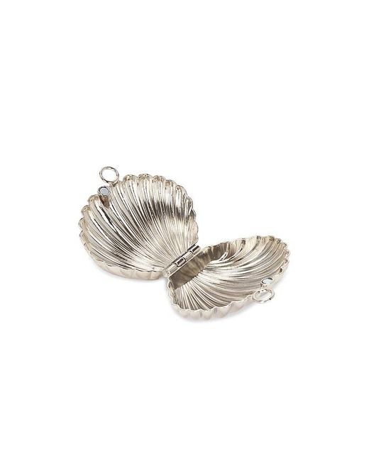 petit moments White Shell Chain Clutch