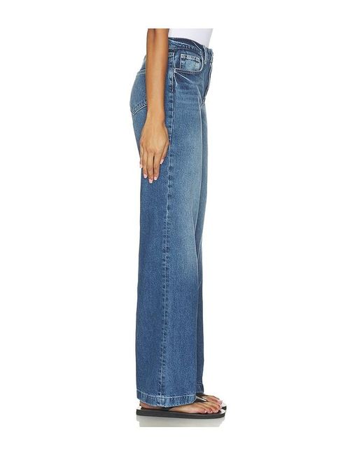 L'Agence Blue Clayton Wide Leg Pant
