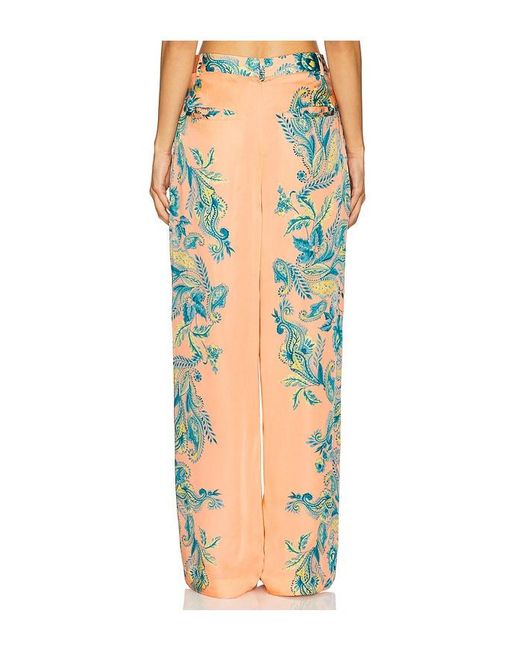 Hemant & Nandita Orange Straight Pants With Buckle Belt