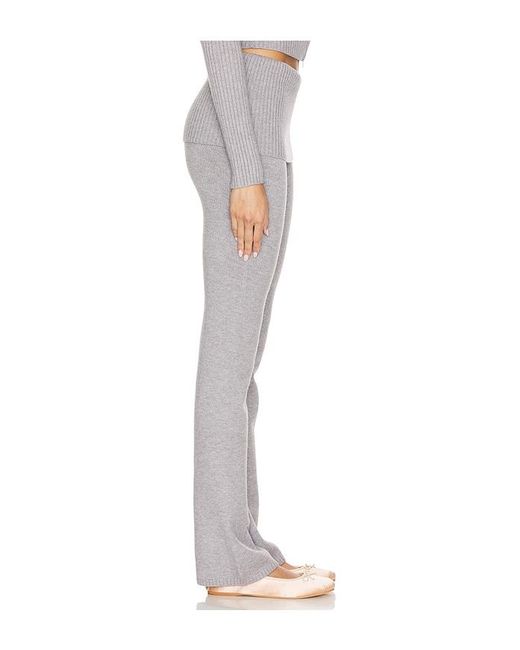 Frankie's Bikinis White Flared Cloud Knit Lounge Pants