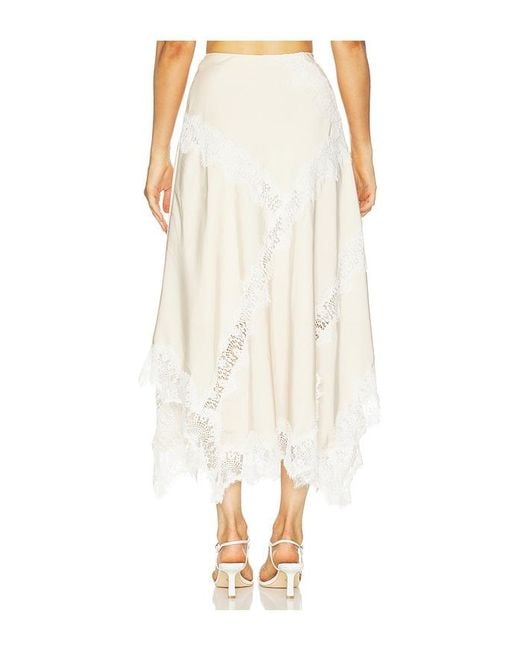 MORE TO COME Natural Merrick Lace Maxi Skirt