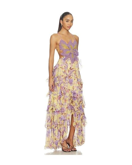 PATBO Natural Peony Butterfly Maxi Dress