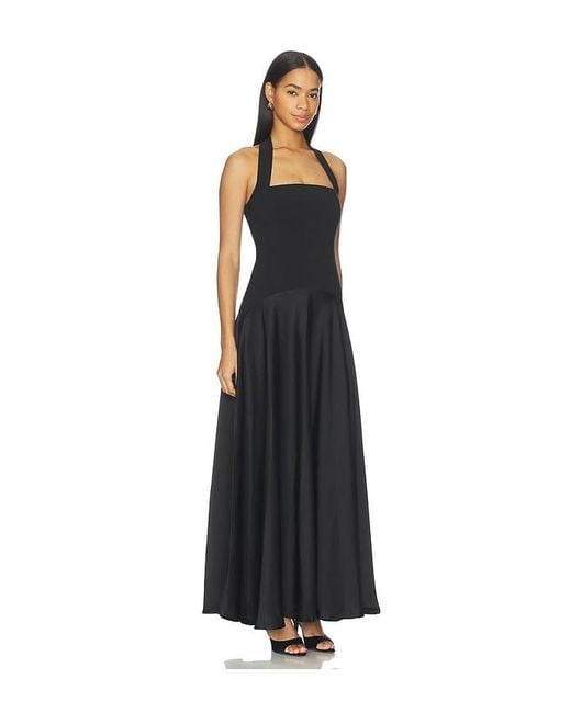 Runaway the Label Black Odina Square Neck Maxi Dress