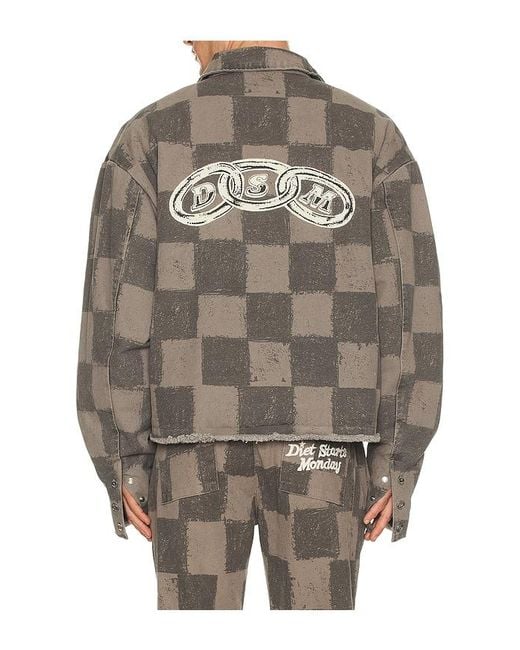 DIET STARTS MONDAY Gray Dylan Jacket for men