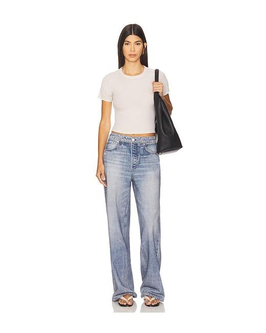 Rag & Bone Blue Rb Miramar Terry Wide Leg Jeans