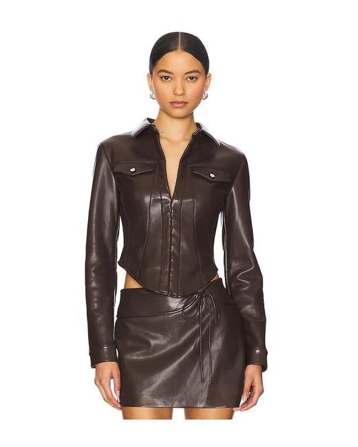 Amanda Uprichard Black X Revolve Bristol Top