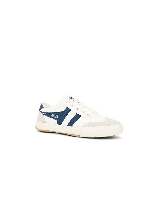Zapatilla Deportiva Badminton En Color Blanco Talla (También En 6, 6.5, 7, 7.5, 8.5) Gola de color Blue