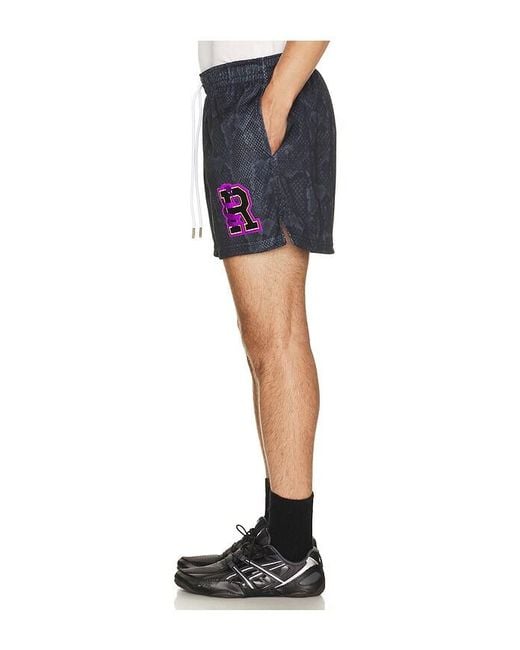 Ryoko Rain Blue Snakeskin Shorts for men