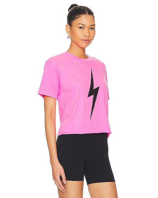Camiseta bolt boyfriend Aviator Nation de color Pink
