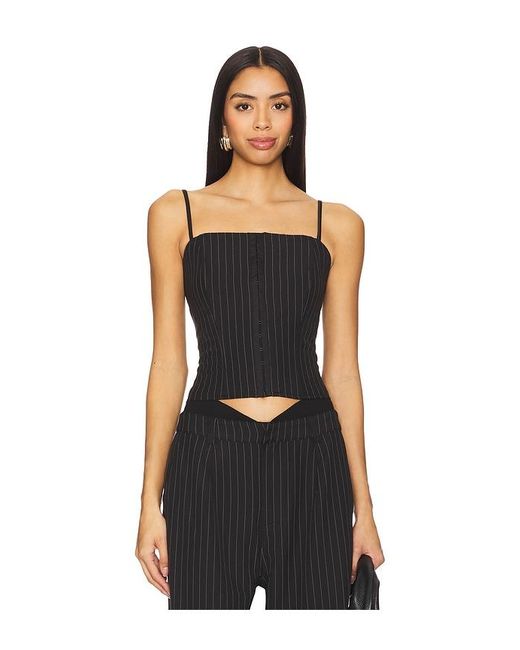 SNDY'S Black Zadie Corset Top